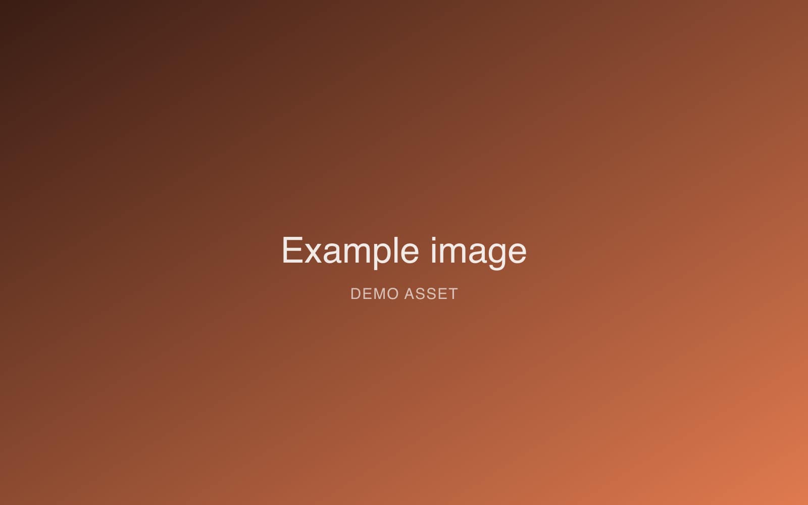 Example image two, orange gradient